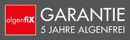 5 Jahre algenfiX Garantie